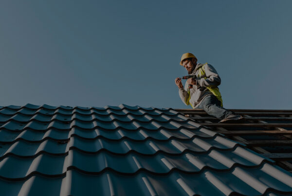 A man on the roof