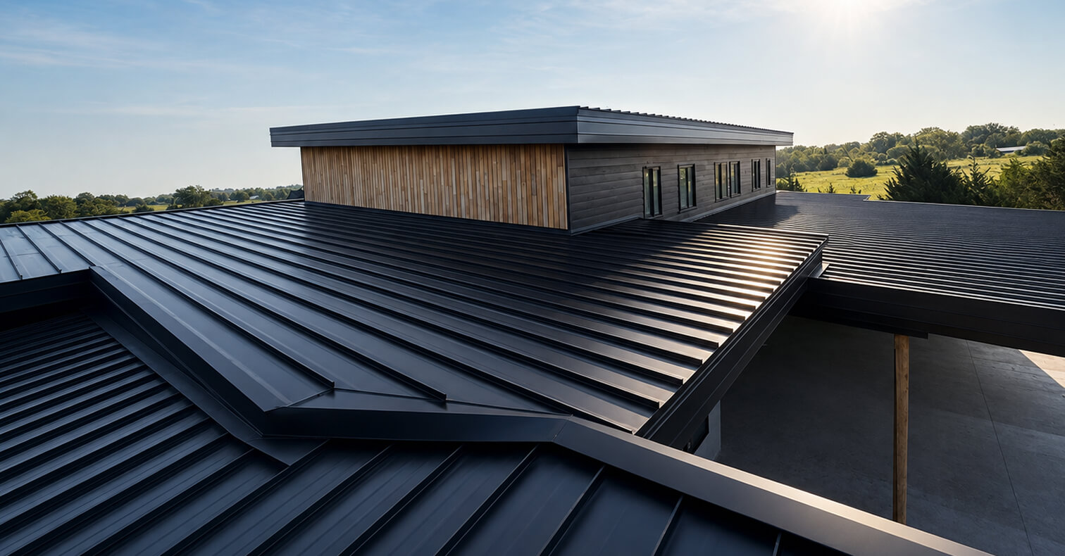 capstone-roofing-black-steel-roof